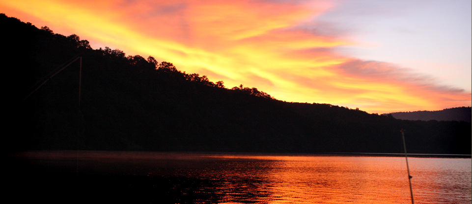 Raystown Lake at sunset